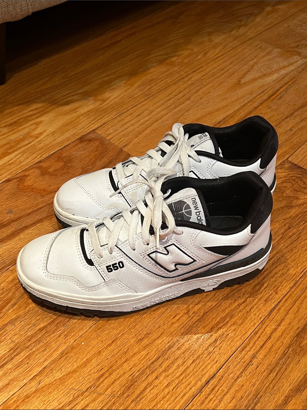 New Balance 550 White with Black Sneakers